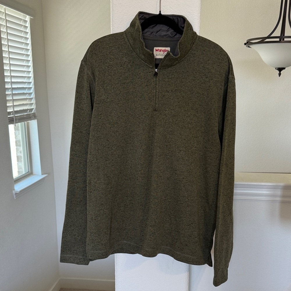 Wrangler Men's Olive Zip-Up Sweater